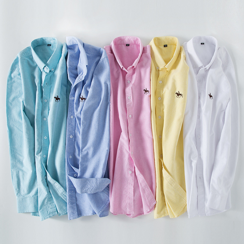 Oxford Cotton Casual Shirt Business - 6XL 100% القطن أكسفورد قميص أبيض