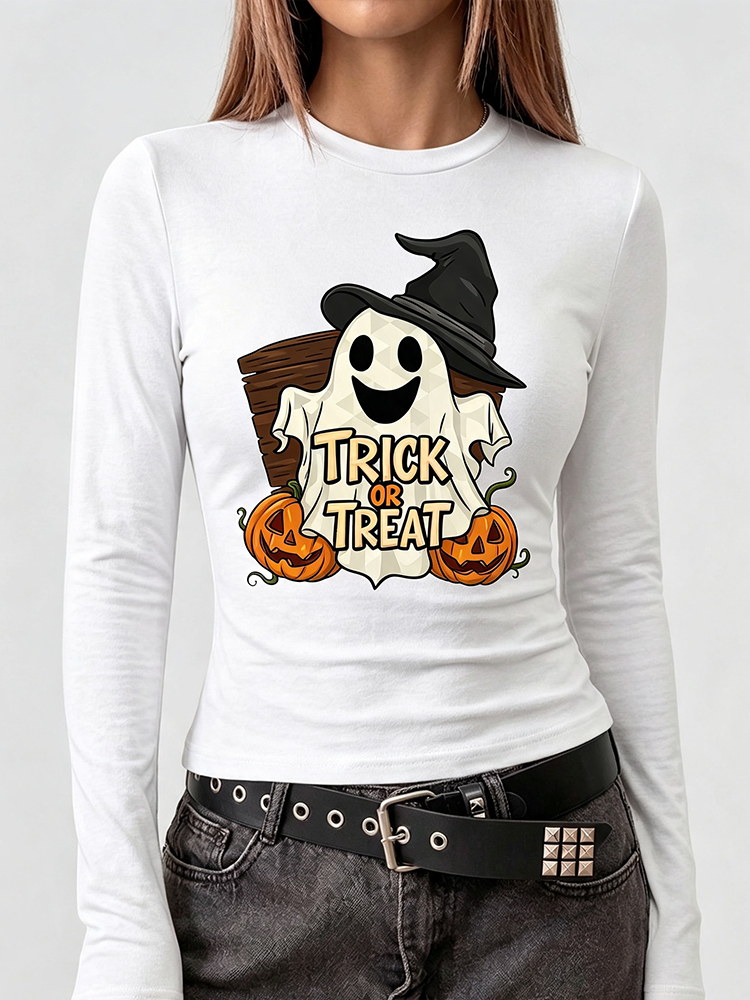 T-Shirts - تي شيرت نسائي بأكمام طويلة مطبوع