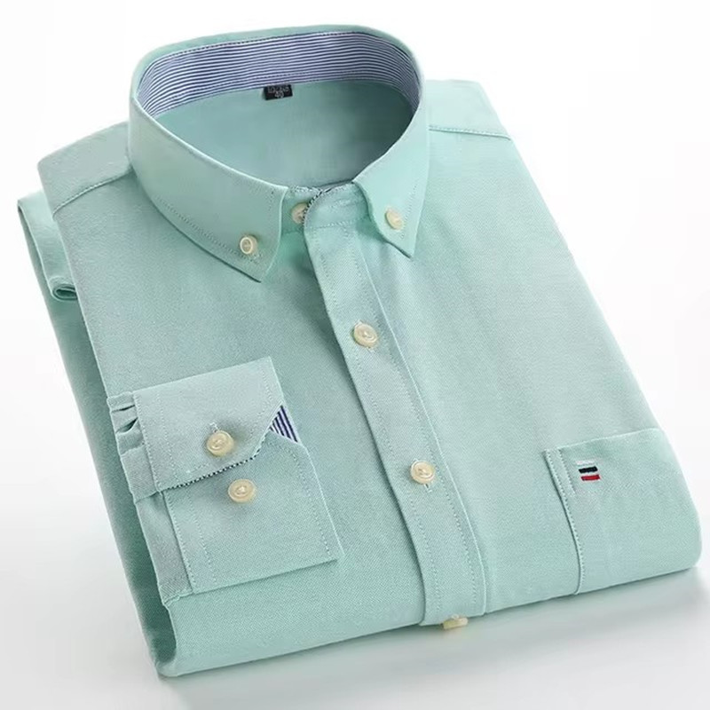 قميص أكسفورد للرجال بأكمام طوي - مراجعة Oxford Cotton Casual Shirt Business وسعره
