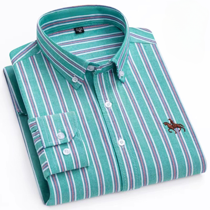 6XL 100% القطن أكسفورد قميص أب - مراجعة Oxford Cotton Casual Shirt Business وسعره