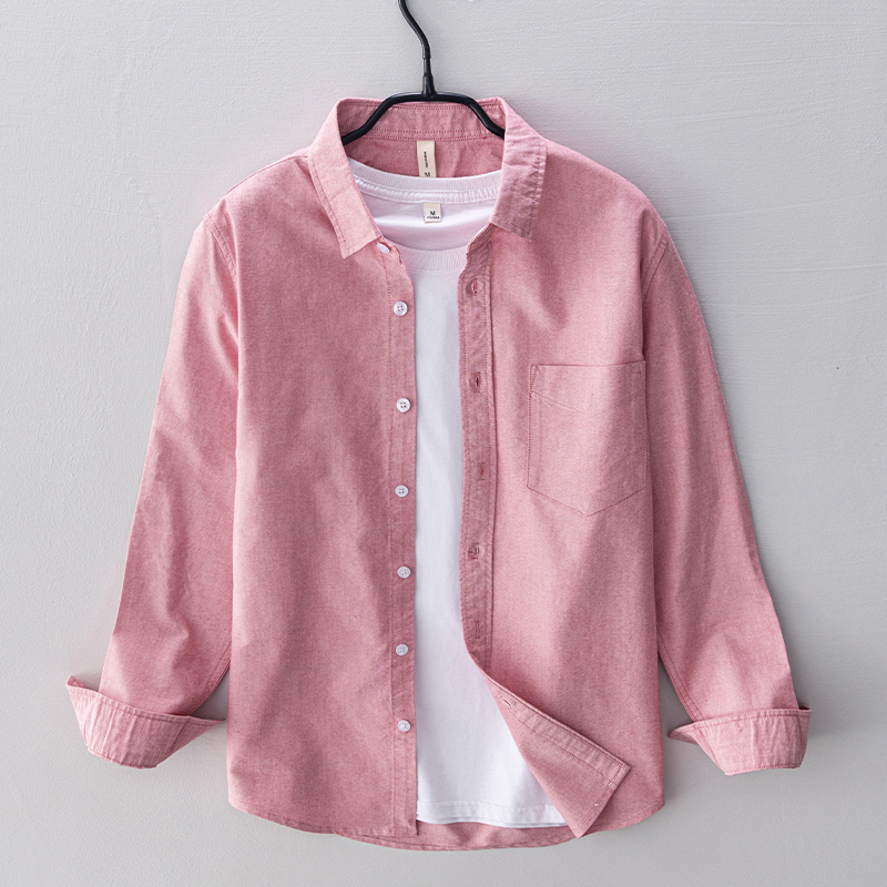 قميص رجالي من القطن بأكمام طوي - مراجعة Oxford Cotton Casual Shirt Business وسعره