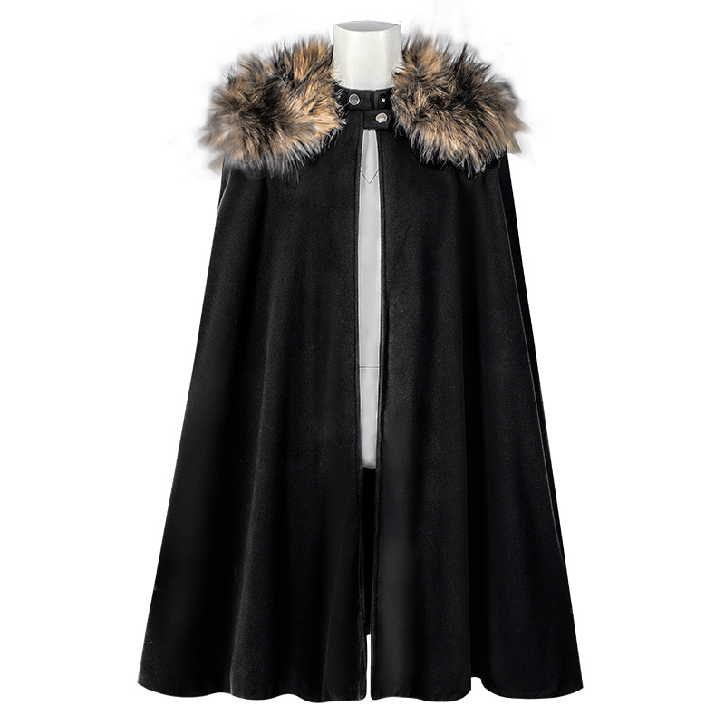 عباءة صوفية للهالوين بياقة فرو - مراجعة Jackets وسعره