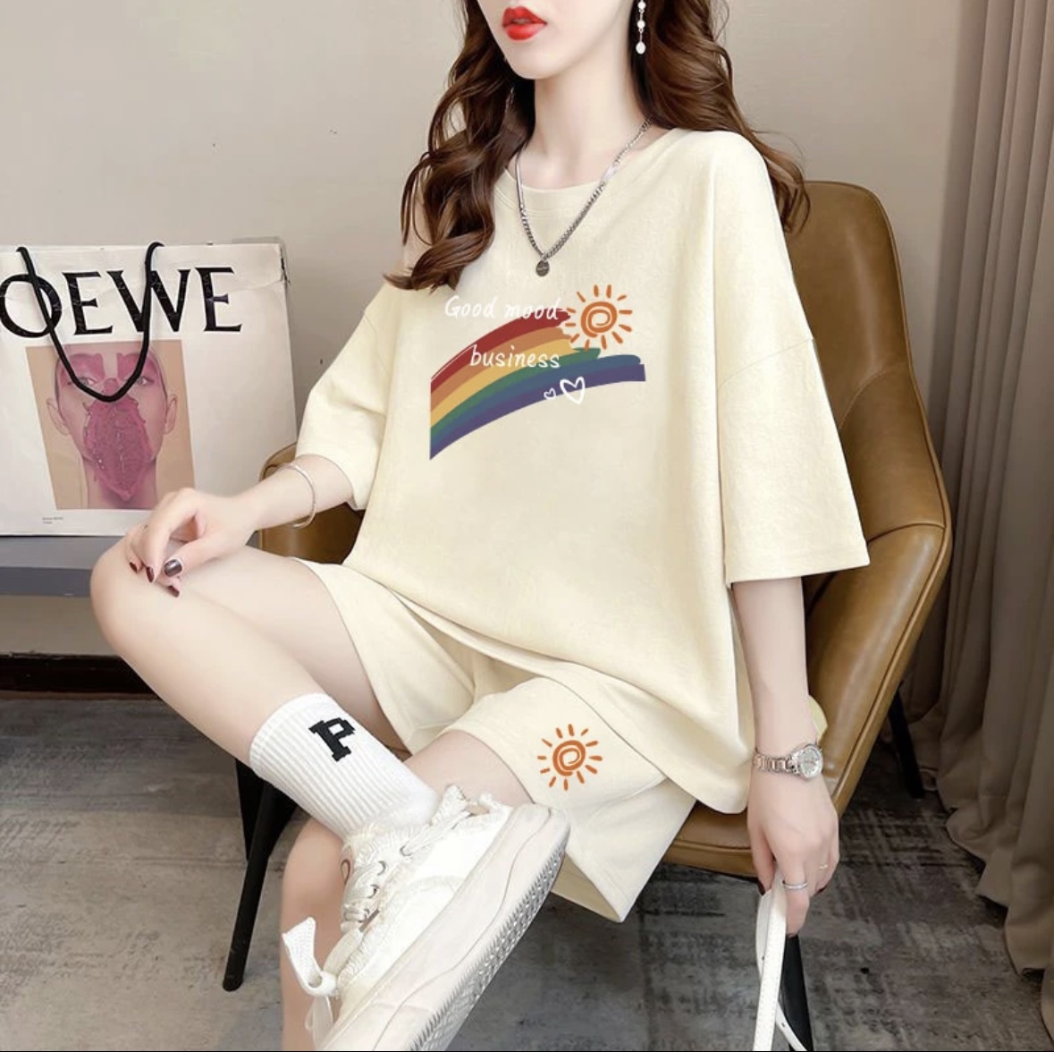 طقم شورت صيفي نسائي عصري، ملاب - مراجعة T-Shirts وسعره